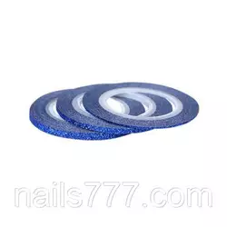 Сахарная лента для декора ногтей - Голубая 2 мм
