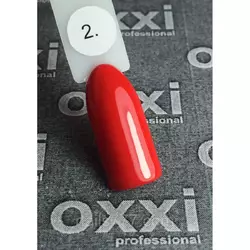 Гель лак Oxxi №002 (красный, эмаль) 8мл