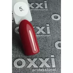 Гель лак Oxxi №005 (очень темный красный, эмаль) 8мл