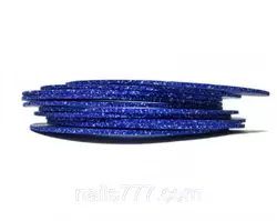 Сахарная лента для декора ногтей  - Синяя 2 мм