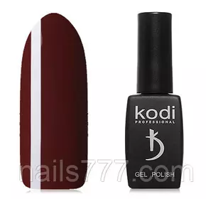 Kodi, Гель-лак №75WN темный коричнево-красный, без перламутра и блесток, плотный