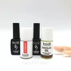 Набор Kodi: База 8мл +Топ 8мл + Ультрабонд 15мл+ Масло для кутикулы
