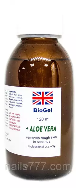 Ремувер пилинг для педикюра BioGel Aloe Vera, 120 мл