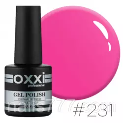 Гель лак Oxxi №231 (яркий розовый, эмаль) 8мл