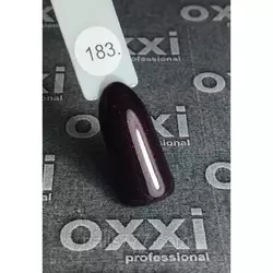 Гель лак Oxxi №183 (темный вишнёвый с микроблеском) 8мл