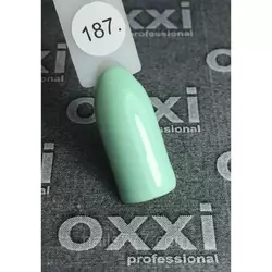 Гель лак Oxxi №187(бледный салатовый, эмаль) 8мл