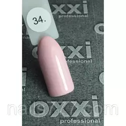 Гель лак Oxxi №034 (бледный персико -розовый, эмаль) 8мл
