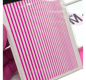 Гибкая лента на липкой основе для дизайна ногтей, розовая