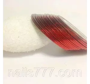 Сахарная лента для декора ногтей - Красная 2 мм